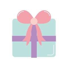 gift box with bow on white background