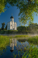 Old Russian orthodox church in early morning light