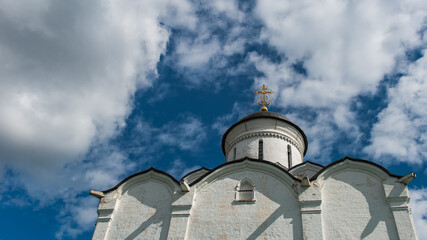 Old Russian orthodox church with domes