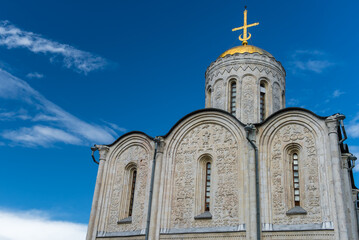 Old Russian orthodox church with domes