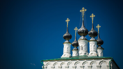 Old Russian orthodox church with domes
