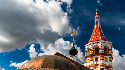 Old Russian orthodox church with domes