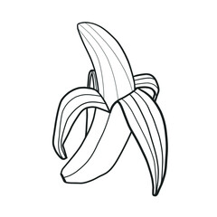 banana isolated on white