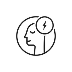 insight logo like thin line human head