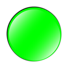 3d green button graphics