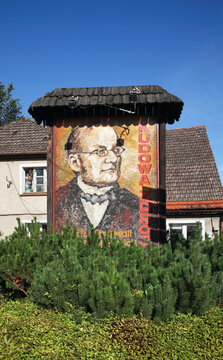 Portrait of Stanislaw Moniuszko in Kudowa-Zdroj. Poland