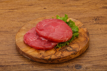 Raw tuna steak for grill