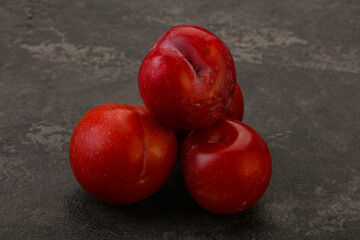 Ripe sweet tasty red plum