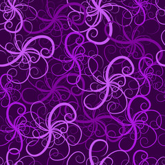 Abstract vector seamless pattern in purple tones.