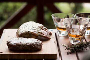 the ribs are grilled