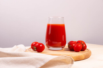 fresh red tomato juice