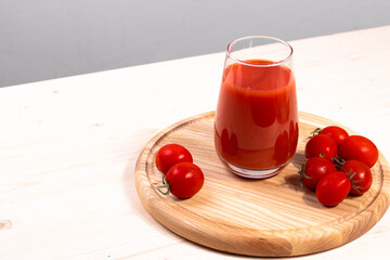 fresh red tomato juice