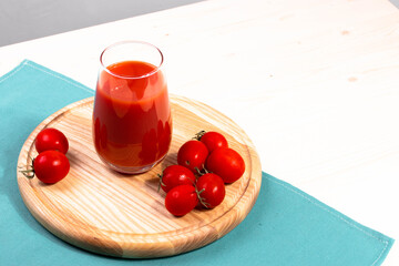 fresh red tomato juice