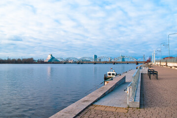 Riga, Latvia,the city's waterfront