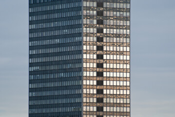 Fototapeta premium high-rise glass buildings on a gray background