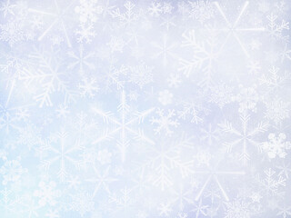 Winter holidays or Christmas background with   snowflakes