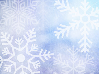 Winter holidays or Christmas background with   snowflakes