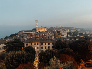 Fototapeta premium Perugia italy fog 