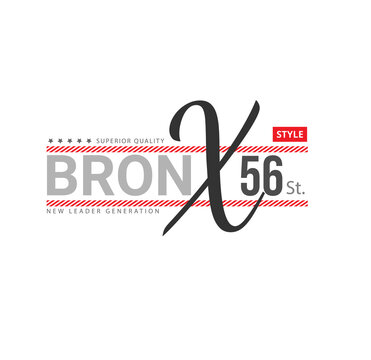 Bronx lettering, stylish typography slogan for t-shirts design, clothing, hoodies, etc. Vector print, typography, poster. Global swatches.