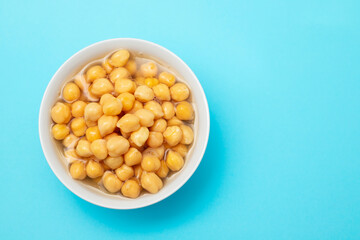 boiled chick pea in white bowl