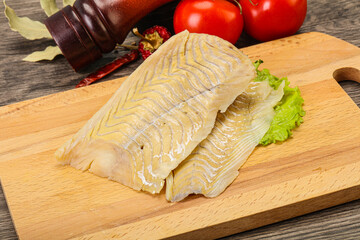 Raw cod fish for cooking