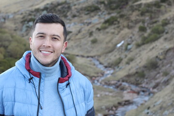 Ethnic man in winter background © ajr_images