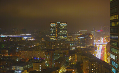 Obraz premium Moscow, Russia - November 19, 2020: Begovoy district