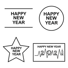 Happy New Year 2021 Text design Vector illustration