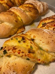 Twisted Cheese Brioche Loaf