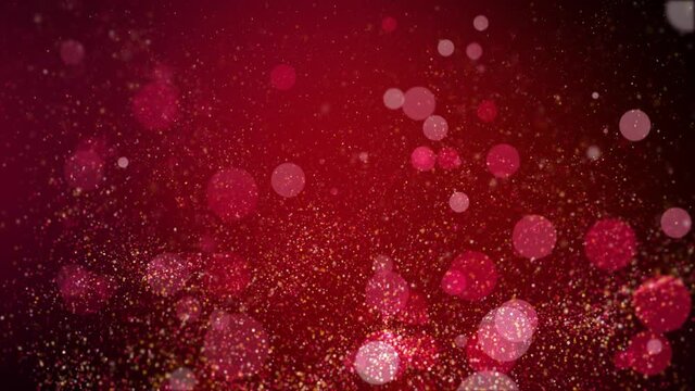 
Christmas Red and Gold Particles with Turbulent Motion. Loop ready background animation for holiday titles.
