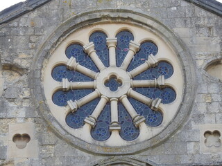Rosette on the wall of the church
