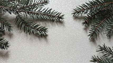 Christmas background with branches. Christmas and New Year concept.
