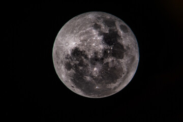 Full moon on an autumn night