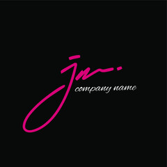 JN handwritten logo for identity