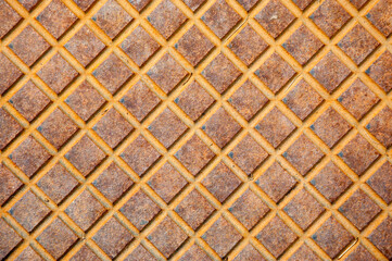 Sewer cover. Grunge wallpaper textured background.