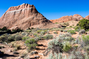 View from the Devils Garden trailhead in Arches National Park - Utah, USA