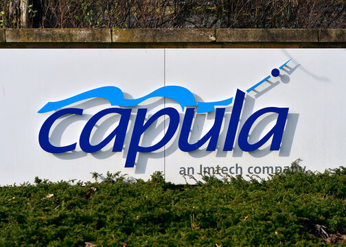 Stone / United Kingdom - March 8 2020: Capula imtech company logo in Opal Business Park in Stone, Staffordshire.
