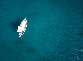 Traditional fishing boat in the Aegean Sea.