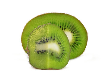 ripe juicy and sweet kiwi on a white background