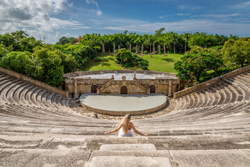Steps in the amphitheater is a landmark of the Dominican Republic. Artists ' Village. Amphitheatre...