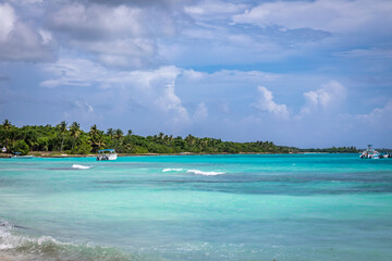 Caribbean beach in Saona island, Dominican Republic.