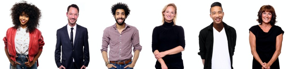 Beautiful people in front of a white background