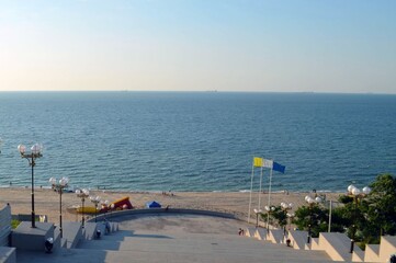 The sea beach is empty - there are no tourists