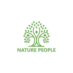 Nature people logo template design