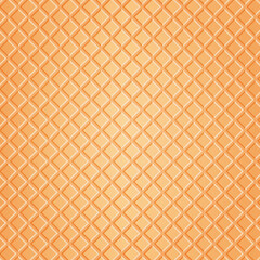 Waffle texture. Wafer seamless pattern. Vector background.