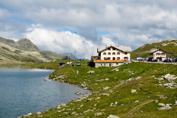 Fototapeta na wymiar Fluelapass in the swiss Alps