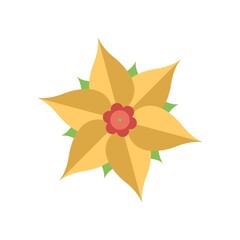 Exotic tropical flower icon. Decoration flower petal symbol.