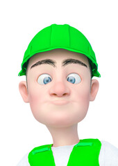 builder cartoon is pucker