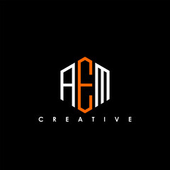 AEM Letter Initial Logo Design Template Vector Illustration