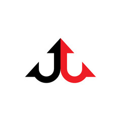 W letter, JL letter with up arrow logo design vector